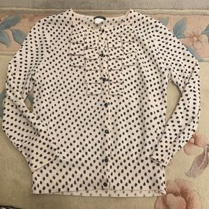 JCrew Ruffle Cardigan